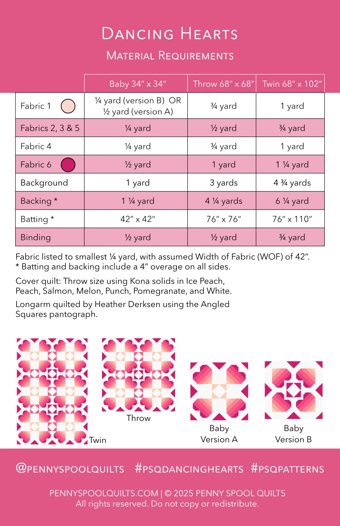 Dancing Hearts Quilt Pattern - PRINTED PATTERN - Image 4