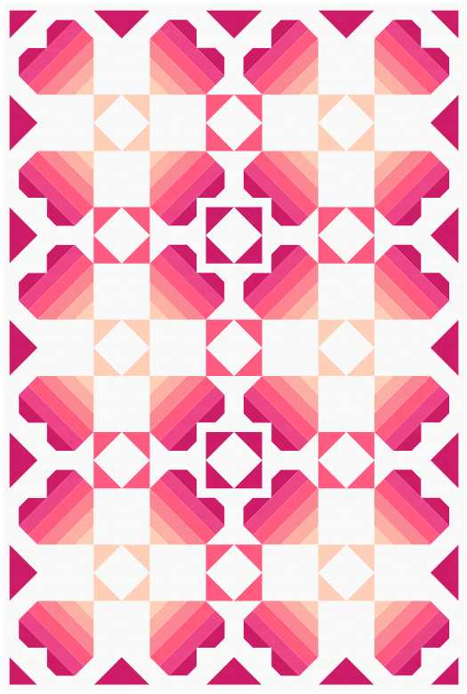 Dancing Hearts Quilt Pattern - PRINTED PATTERN - Image 8