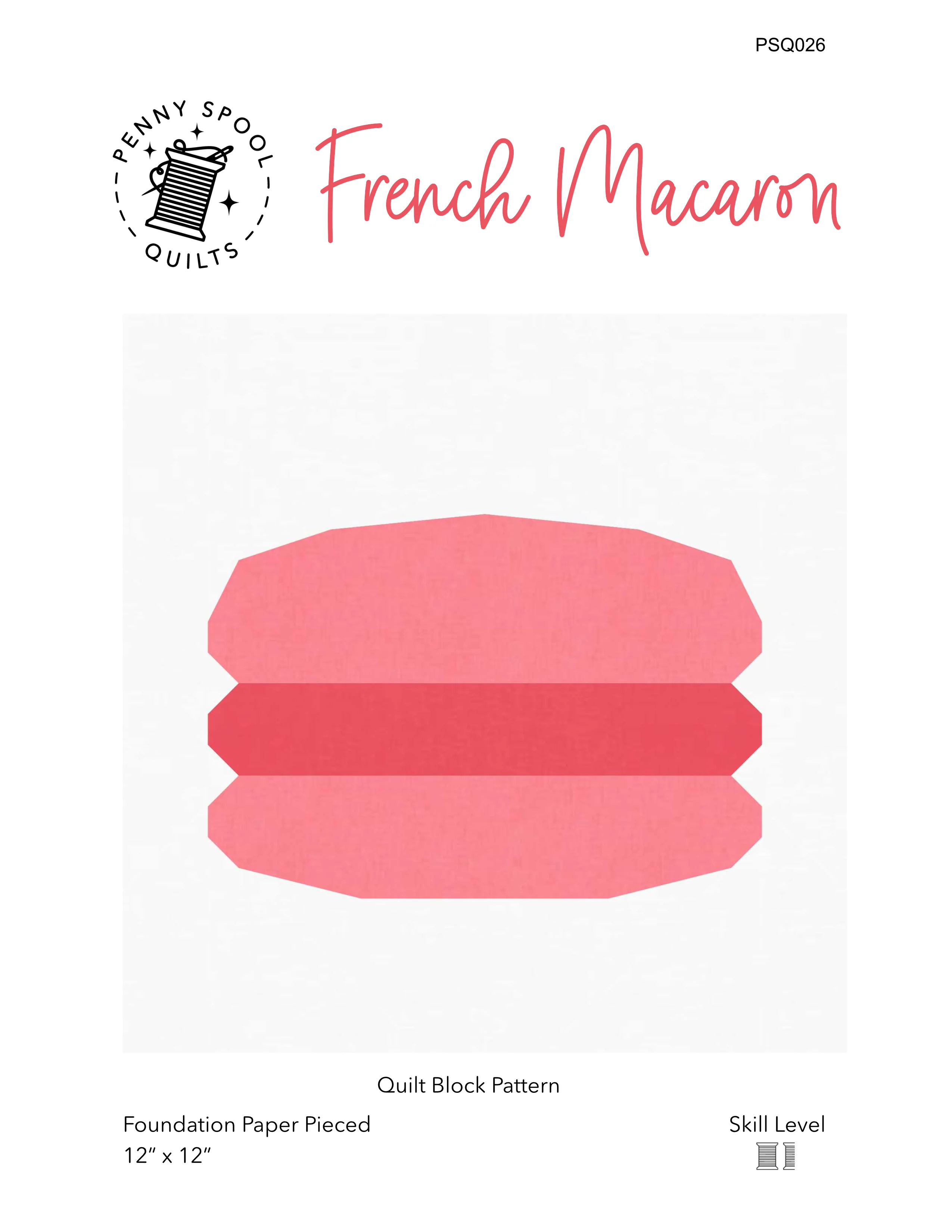 French Macaron FPP Quilt Block Pattern - PDF Instant Download - Image 9