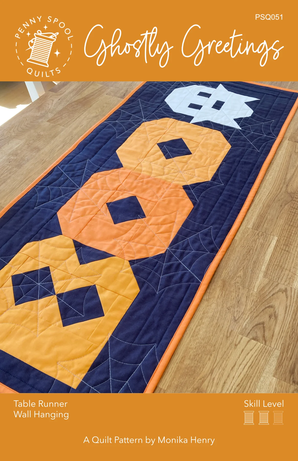 Ghostly Greetings Table Runner Pattern - PDF Instant Download - Image 7