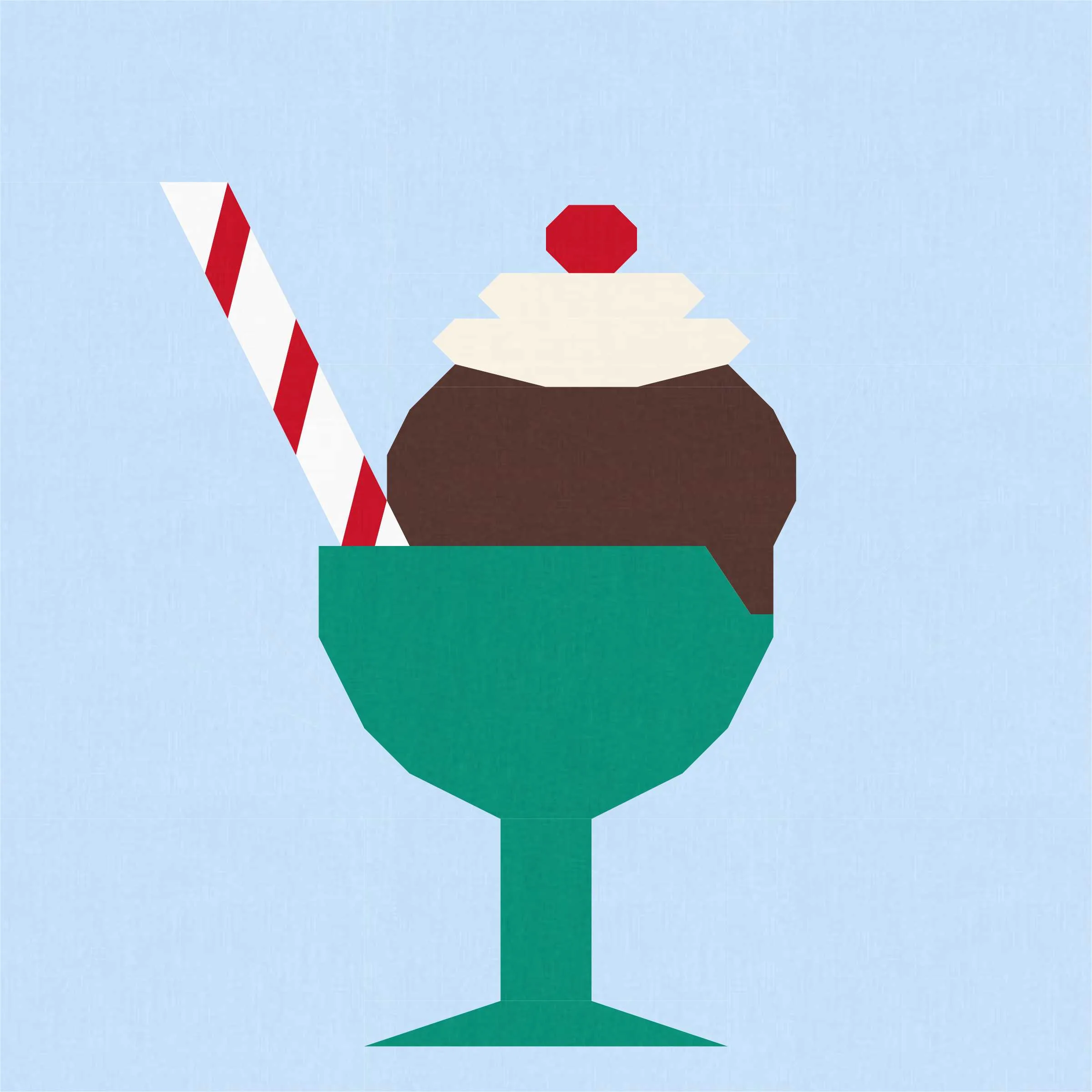 Ice Cream Bowl FPP Quilt Block Pattern - PDF Instant Download - Image 6