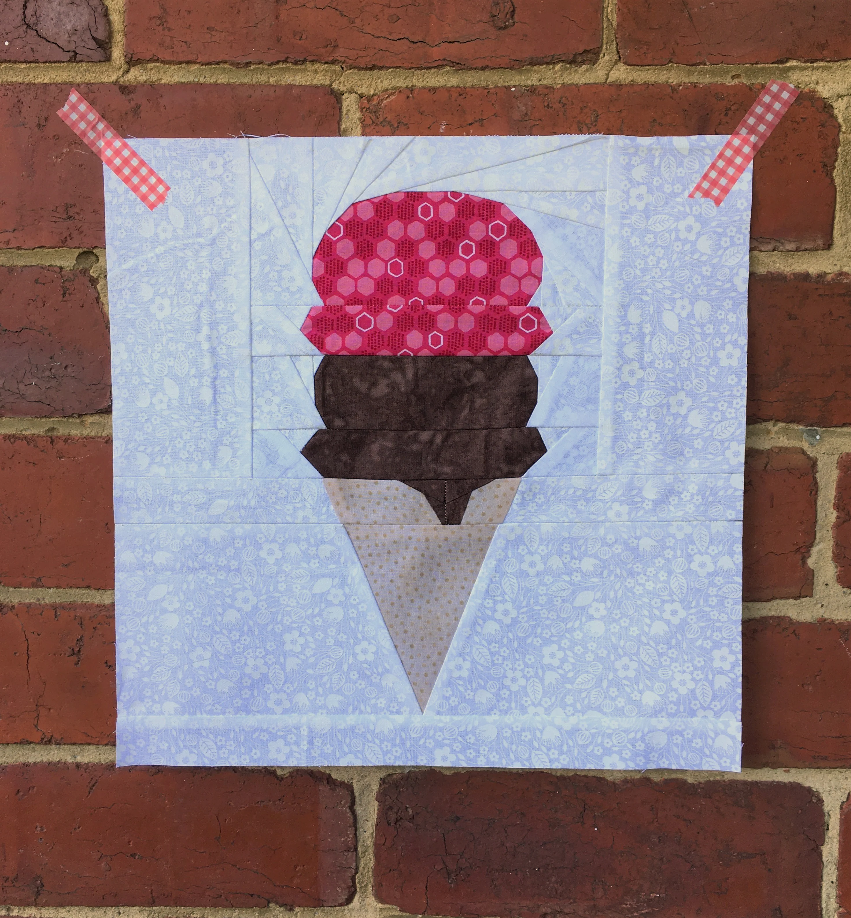 Ice Cream Cone FPP Quilt Block Pattern - PDF Instant Download - Image 4