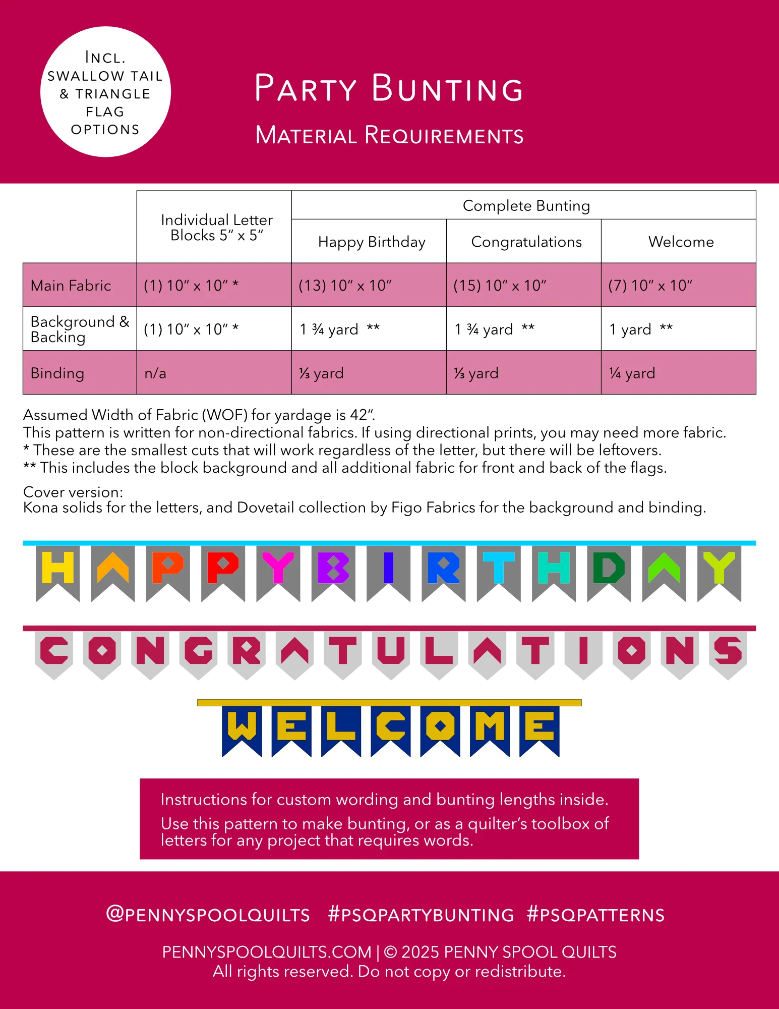 Party Bunting Pattern - PDF Instant Download - Image 7