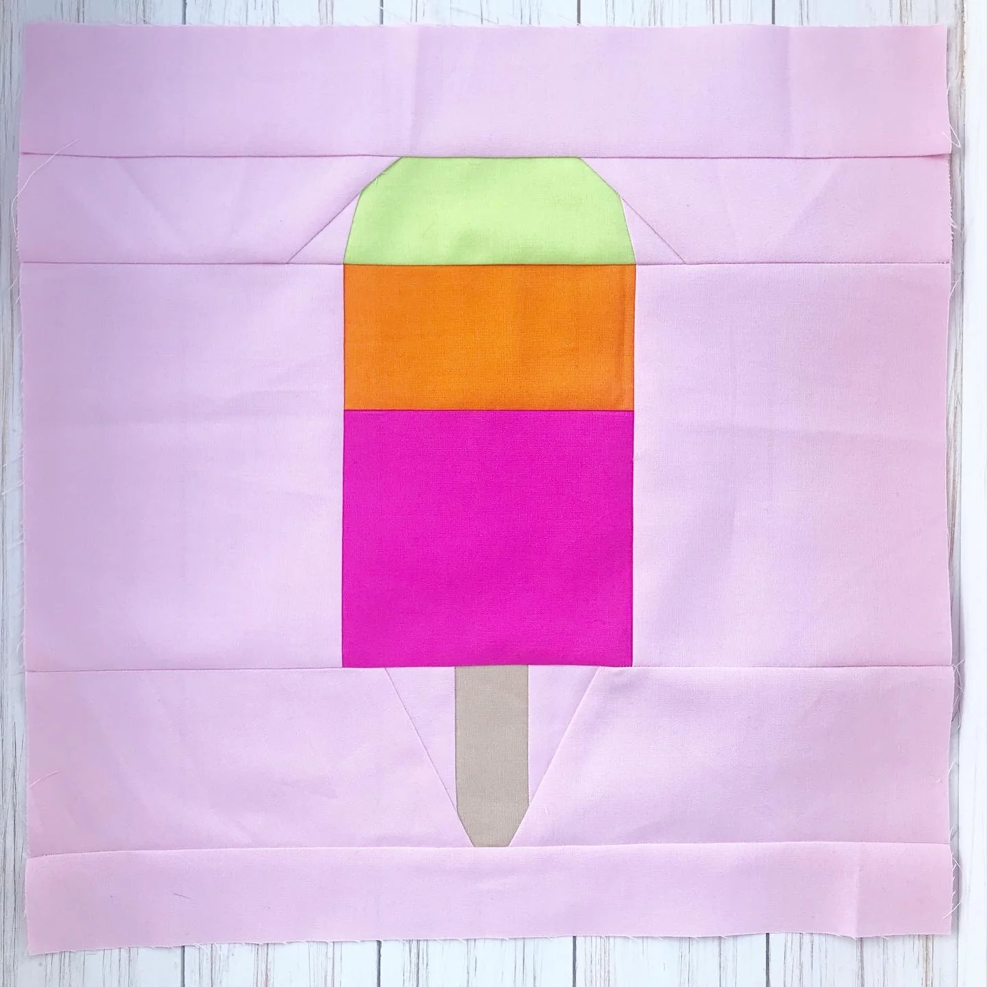Popsicle #1 FPP Quilt Block Pattern - PDF Instant Download - Image 3
