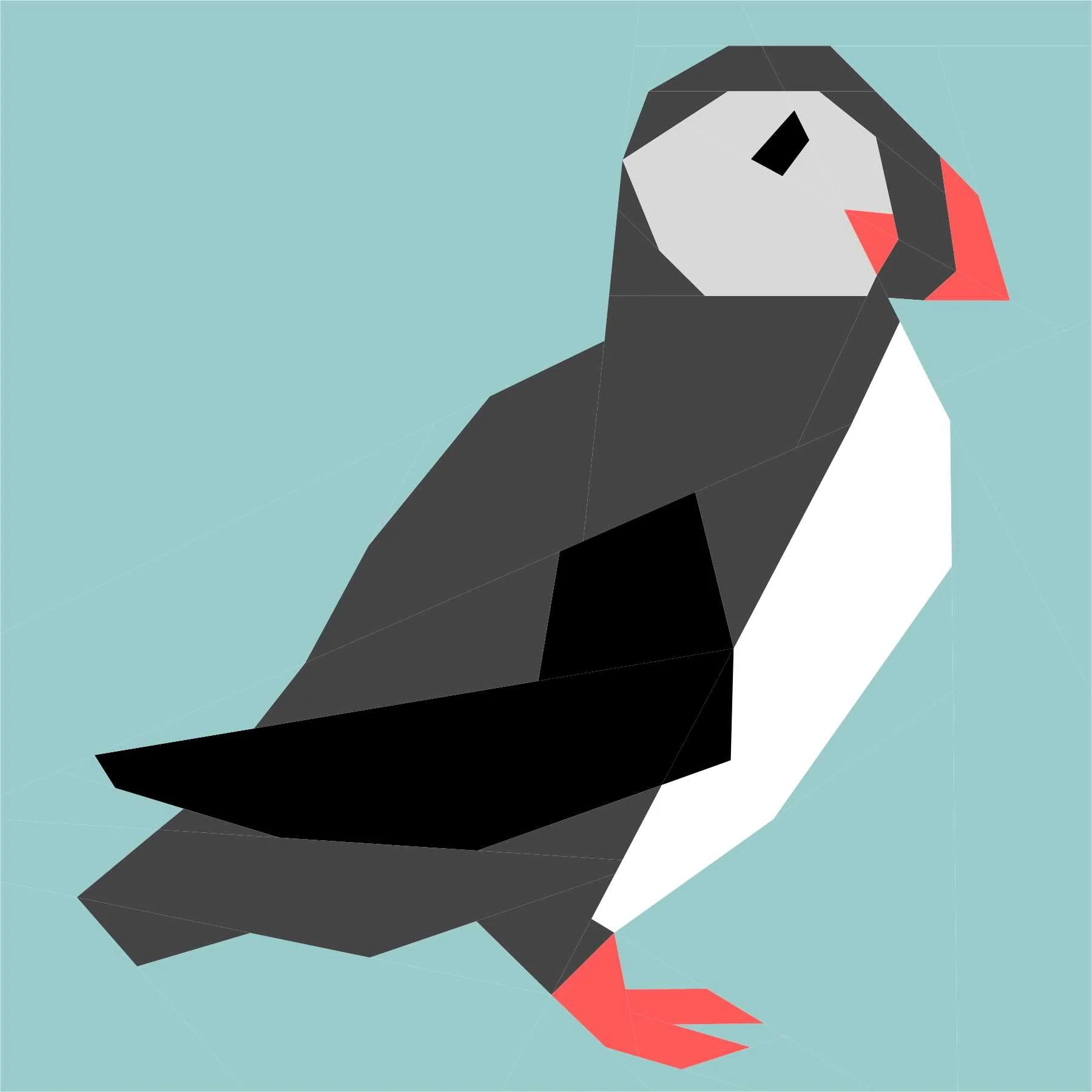 Puffin FPP Quilt Block Pattern - PRINTED PATTERN - Image 5