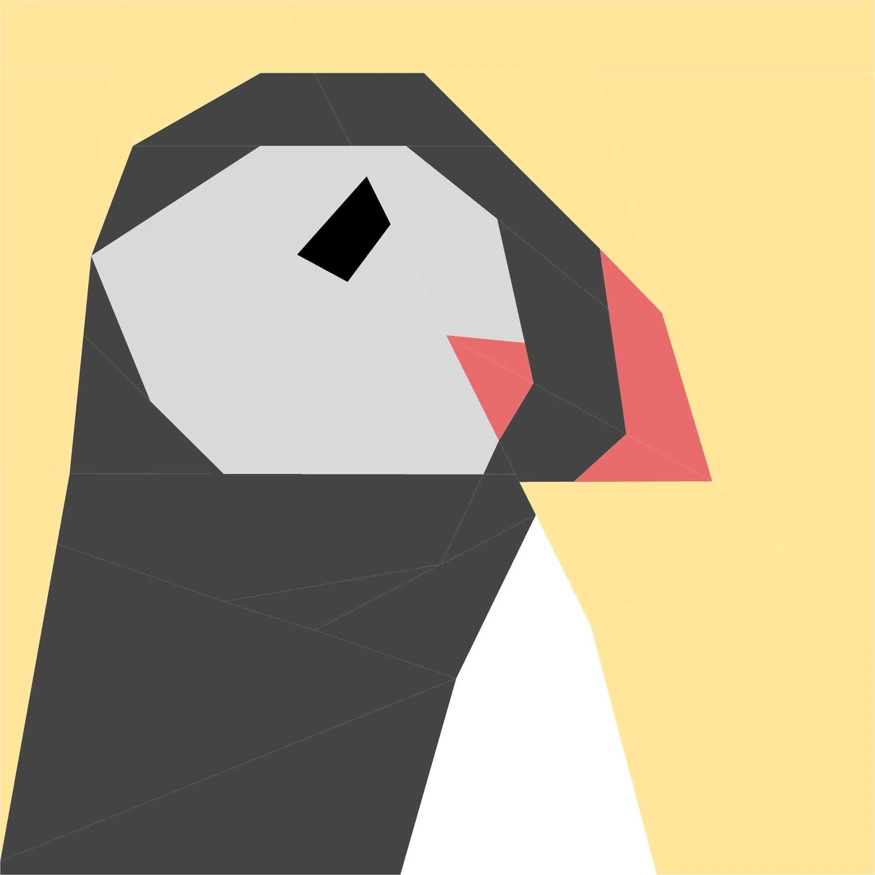 Puffin Head FPP Quilt Block Pattern - PRINTED PATTERN - Image 3