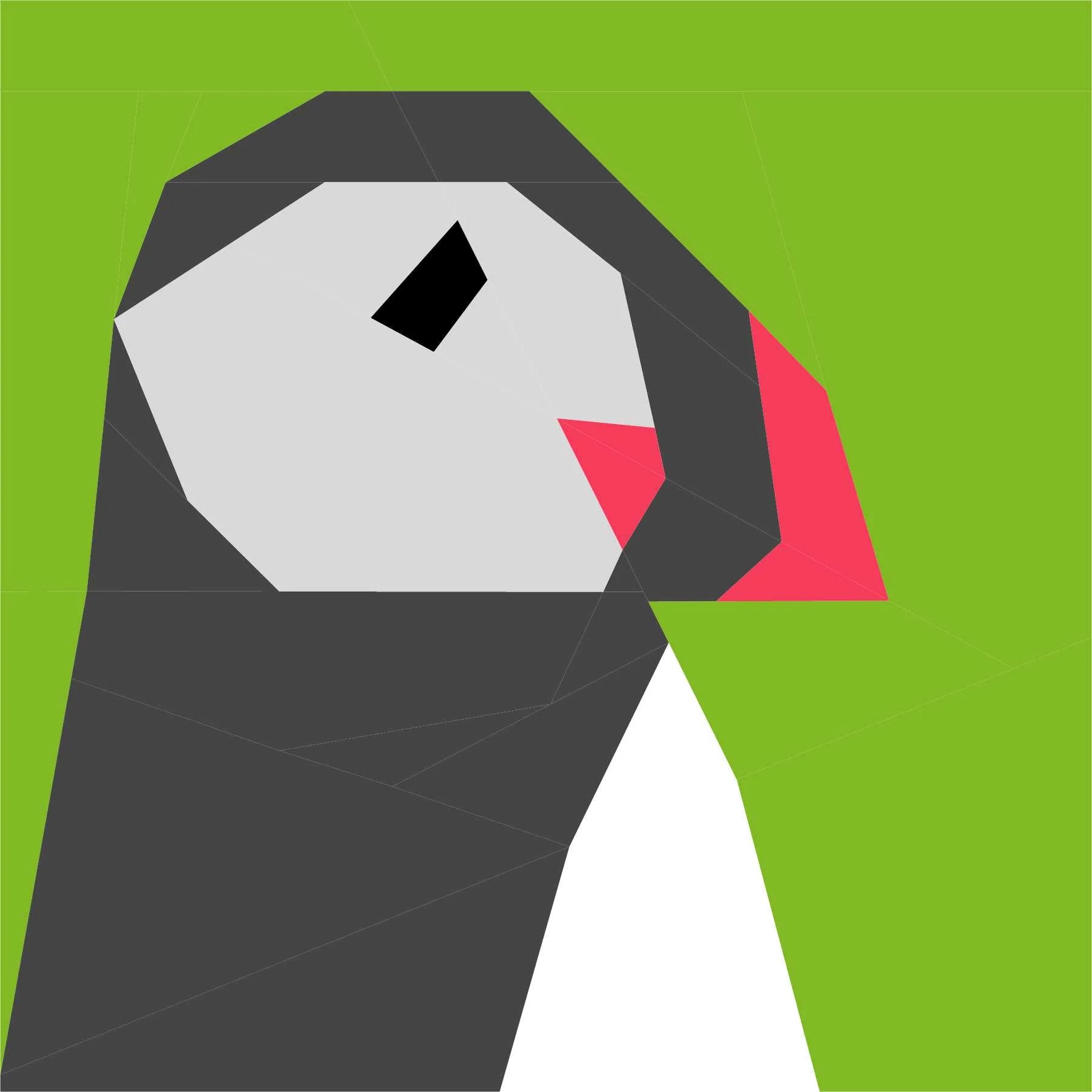 Puffin Head FPP Quilt Block Pattern - PRINTED PATTERN - Image 5