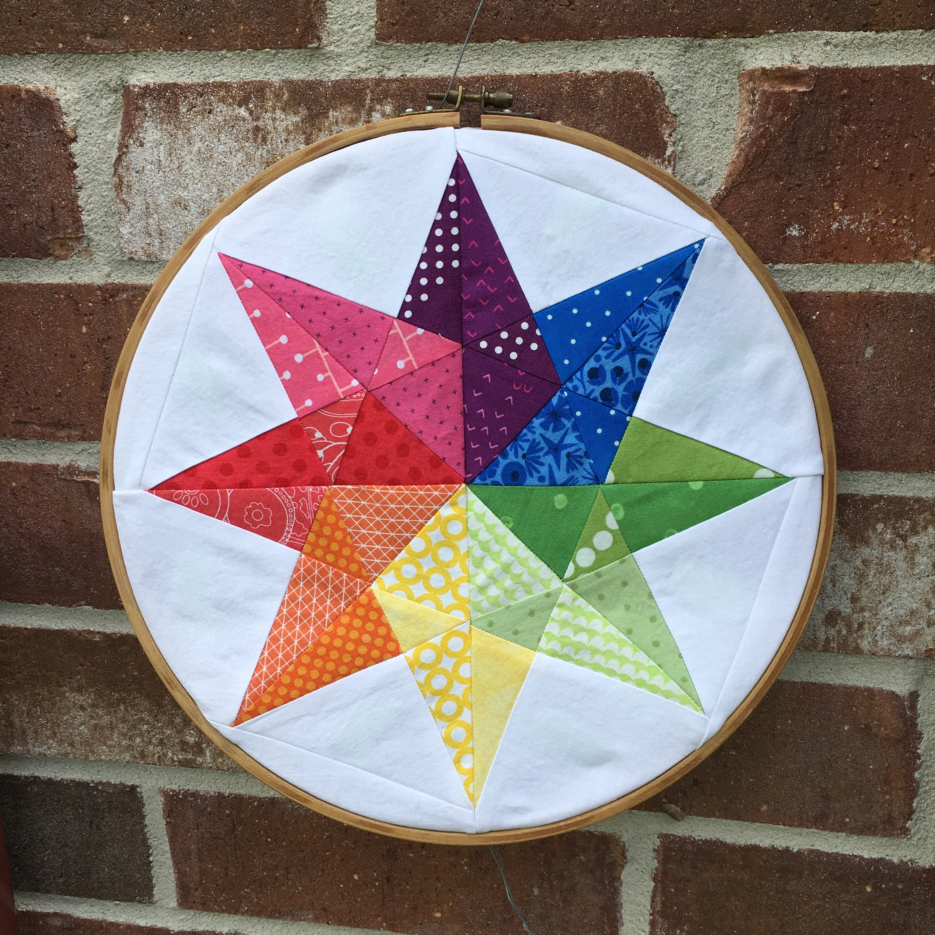 Rainbow Star FPP Quilt Block Pattern - PRINTED PATTERN - Image 4