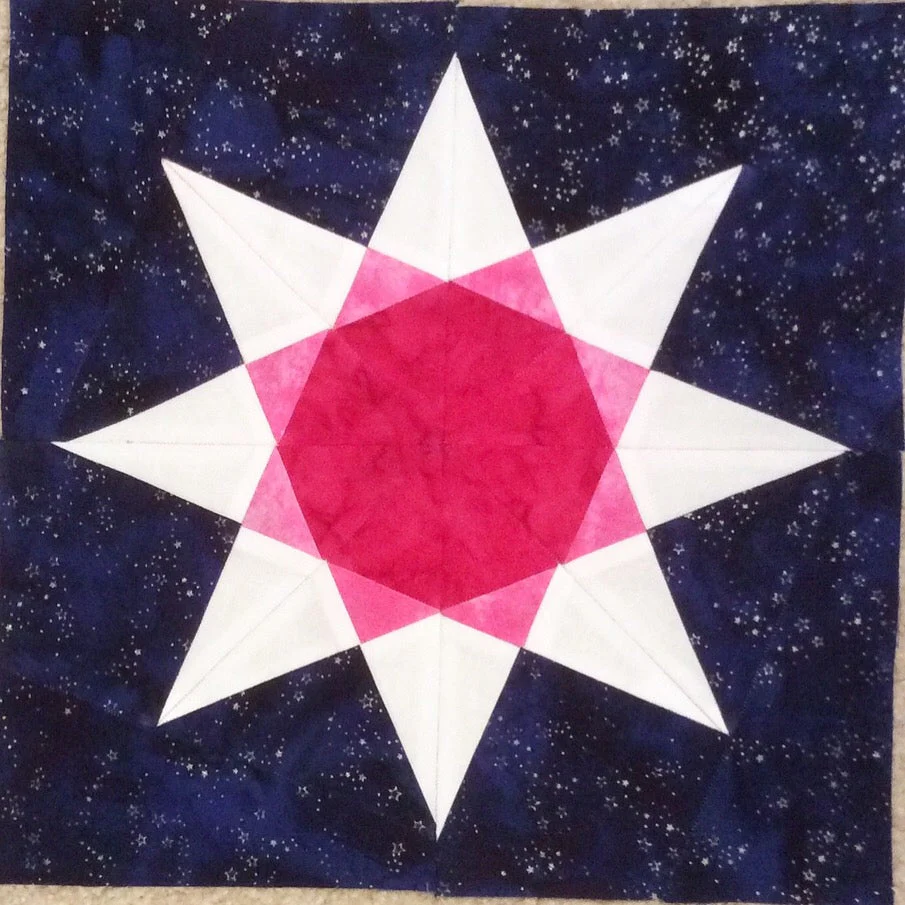 Rainbow Star FPP Quilt Block Pattern - PRINTED PATTERN - Image 6
