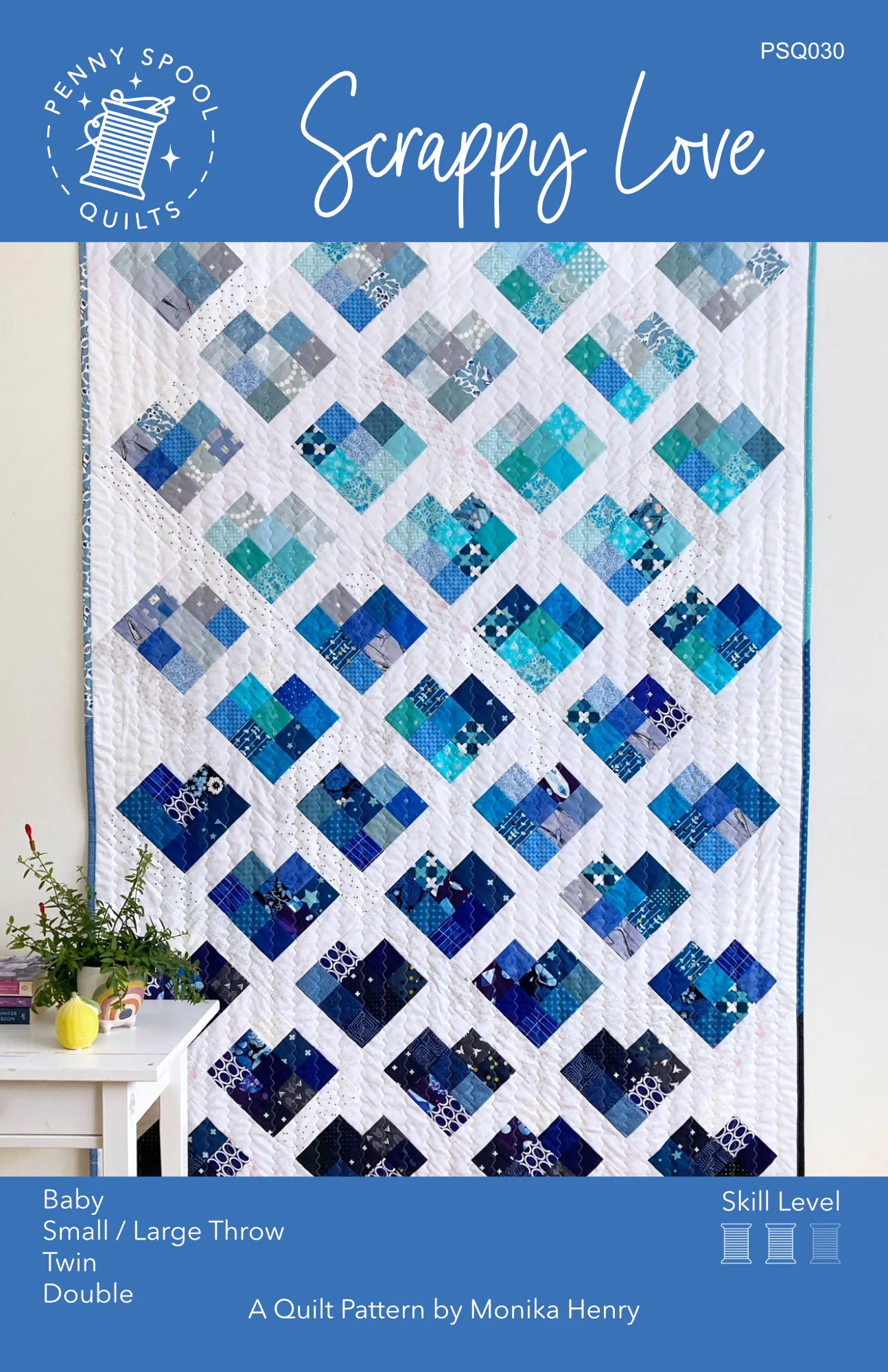 Scrappy Love Quilt Pattern - PDF Instant Download - Image 3