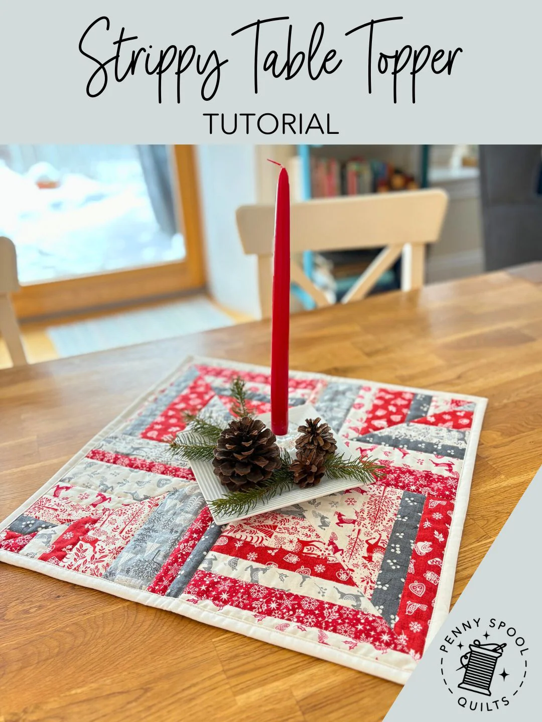 Strippy Table Topper Printable Tutorial - PDF Instant Download - Image 3
