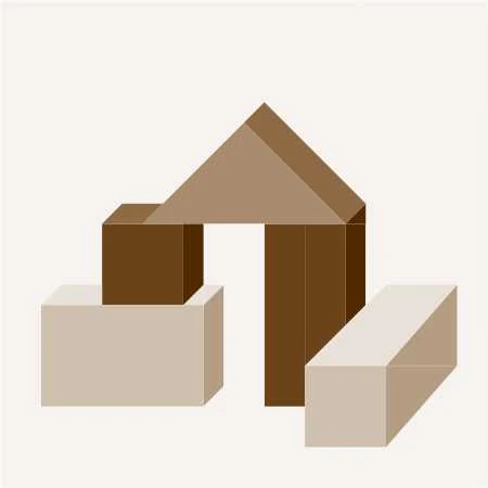 Wooden Toy Blocks FPP Quilt Block - PDF Instant Download - Image 3